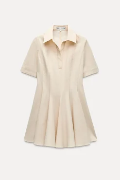 Fashion VESTIDO CUELLO POLO PESPUNTES ZW COLLECTION Mujer Vestidos