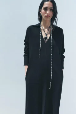 Best VESTIDO CUELLO POLO ZW COLLECTION Mujer Vestidos