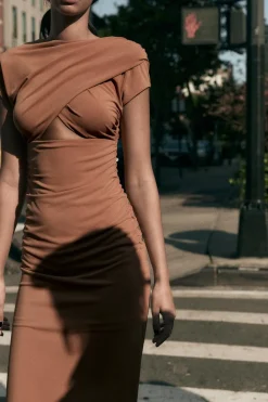 Hot VESTIDO CUT OUT DRAPEADO Mujer Vestidos