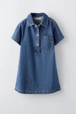 Niños ZARA 6 - 14 Años·Vestidos / Monos<VESTIDO DENIM