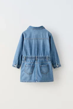 Niños ZARA 1½ - 6 Años·Vestidos / Petos|1½ - 6 Años·Jeans / Denim<VESTIDO DENIM BOLSILLOS