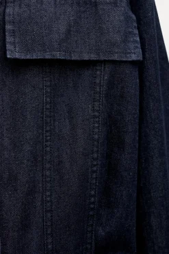 Sale VESTIDO DENIM BOLSILLOS ZW COLLECTION Mujer Vestidos