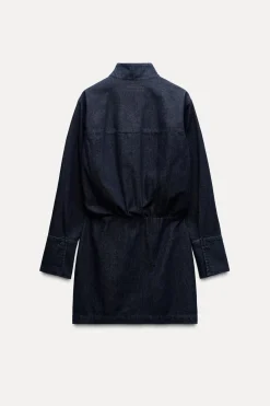 Sale VESTIDO DENIM BOLSILLOS ZW COLLECTION Mujer Vestidos