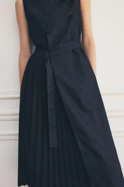 Outlet VESTIDO DENIM COMBINADO ZW COLLECTION Mujer Vestidos