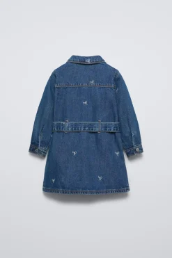 Niños ZARA 1½ - 6 Años·Vestidos / Petos|1½ - 6 Años·Jeans / Denim<VESTIDO DENIM LACITOS