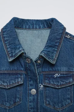 Niños ZARA 1½ - 6 Años·Vestidos / Petos|1½ - 6 Años·Jeans / Denim<VESTIDO DENIM LACITOS