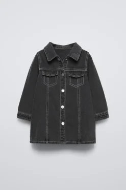 Niños ZARA 1½ - 6 Años·Vestidos / Petos|1½ - 6 Años·Jeans / Denim<VESTIDO DENIM PESPUNTES