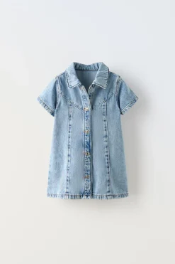 Niños ZARA 1½ - 6 Años·Vestidos / Petos|1½ - 6 Años·Jeans / Denim<VESTIDO DENIM SKATER