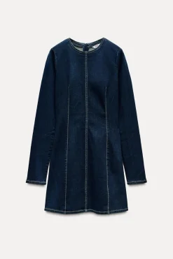 Fashion VESTIDO DENIM TRF Mujer Vestidos