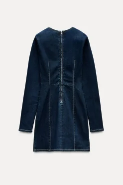 Fashion VESTIDO DENIM TRF Mujer Vestidos