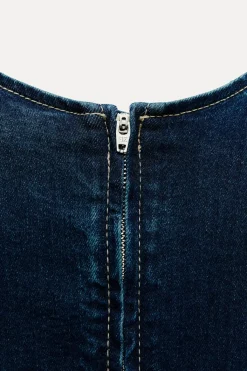 Fashion VESTIDO DENIM TRF Mujer Vestidos