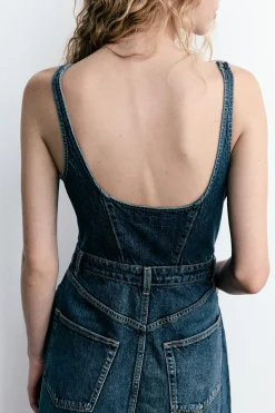 Best VESTIDO DENIM TRF Mujer Vestidos