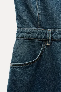 Best VESTIDO DENIM TRF Mujer Vestidos