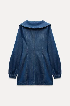 Best VESTIDO DENIM TRF CUELLO BOBO Mujer Vestidos