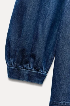 Best VESTIDO DENIM TRF CUELLO BOBO Mujer Vestidos