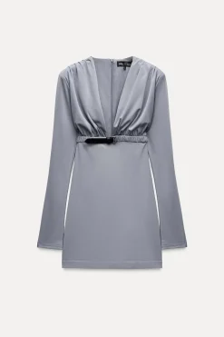 Sale VESTIDO DRAPEADO CINTURÓN Mujer Vestidos