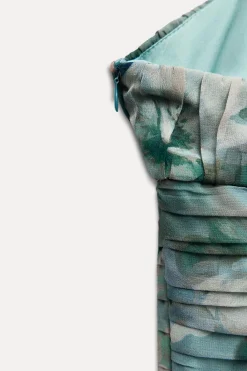 Sale VESTIDO DRAPEADO ESTAMPADO FLORAL Mujer Vestidos