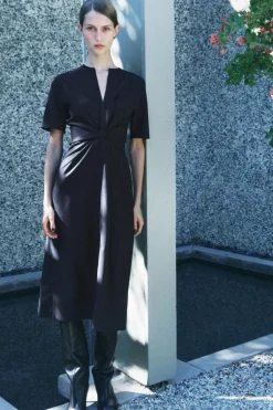 Fashion VESTIDO DRAPEADO MEZCLA LANA ZW COLLECTION Mujer Vestidos