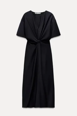 Fashion VESTIDO DRAPEADO MEZCLA LANA ZW COLLECTION Mujer Vestidos