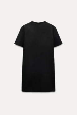 Outlet VESTIDO EFECTO ANTE BRILLOS Mujer Vestidos