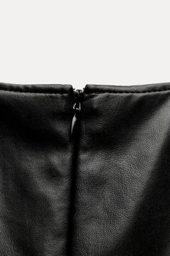 Discount VESTIDO EFECTO PIEL CINTURÓN ZW COLLECTION Mujer Vestidos