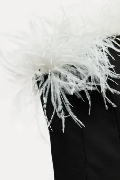 Discount VESTIDO ELÁSTICO PLUMAS Mujer Vestidos