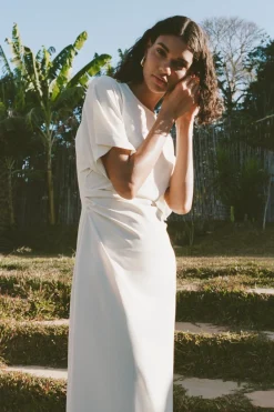 New VESTIDO ENTALLADO DRAPEADO Mujer Vestidos