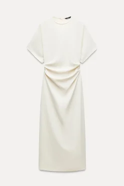 New VESTIDO ENTALLADO DRAPEADO Mujer Vestidos