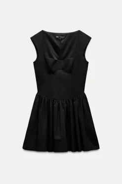 Hot VESTIDO ESCOTE CUADRADO PLIEGUES Mujer Vestidos