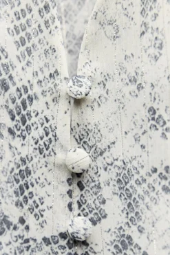 New VESTIDO ESTAMPADO ANIMAL HILO METALIZADO Mujer Vestidos