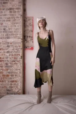 Online VESTIDO ESTAMPADO COMBINADO Mujer Vestidos