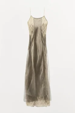 Sale VESTIDO ESTAMPADO COMBINADO CINTAS Mujer Vestidos|Lenceria