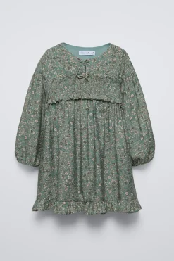 Niños ZARA 6 - 14 Años·Vestidos / Monos<VESTIDO ESTAMPADO FLORES