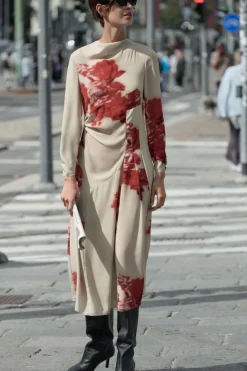 Outlet VESTIDO ESTAMPADO FLORES ZW COLLECTION Mujer Vestidos