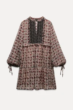 Online VESTIDO ESTAMPADO NIDO DE ABEJA Mujer Vestidos