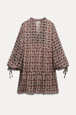 Online VESTIDO ESTAMPADO NIDO DE ABEJA Mujer Vestidos