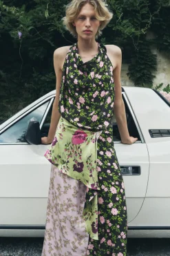 Sale VESTIDO ESTAMPADO SEDA 100% LIMITED EDITION Mujer Vestidos