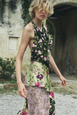 Sale VESTIDO ESTAMPADO SEDA 100% LIMITED EDITION Mujer Vestidos