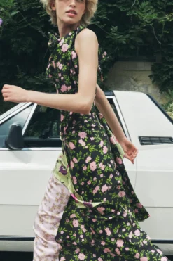 Sale VESTIDO ESTAMPADO SEDA 100% LIMITED EDITION Mujer Vestidos