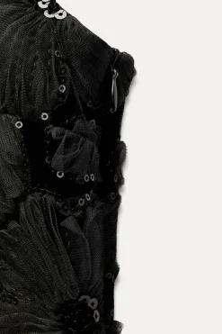 Best VESTIDO ESTRUCTURA FLOR LENTEJUELAS Mujer Vestidos