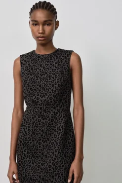 Sale VESTIDO FLOCADO ESTAMPADO ANIMAL Mujer Vestidos