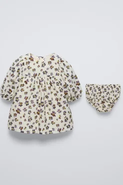 Niños ZARA 6 - 18 Meses·Vestidos / Monos<VESTIDO FLORES