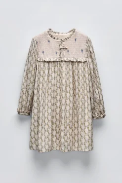 Niños ZARA 6 - 14 Años·Vestidos / Monos<VESTIDO FLORES CANESÚ