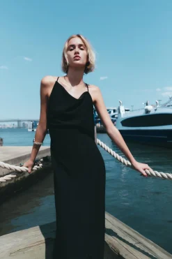 Sale VESTIDO FLUIDO ASIMÉTRICO Mujer Vestidos