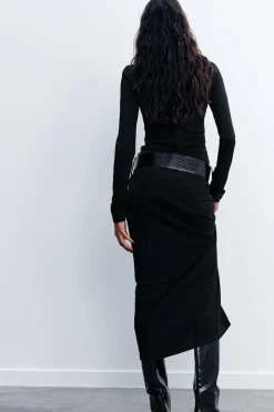 Hot VESTIDO FRUNCE CINTURON Mujer Vestidos