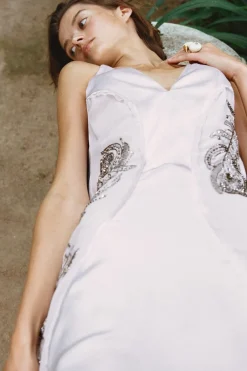 Fashion VESTIDO GEORGETTE ALORIOS BORDADOS Mujer Vestidos