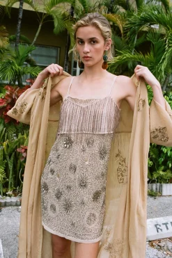 Clearance VESTIDO GEORGETTE BORDADOS ABALORIOS Mujer Vestidos