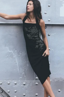 Sale VESTIDO HALTER BRILLOS PUNTO STRETCH Mujer Vestidos