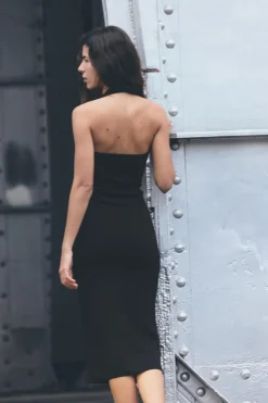 Sale VESTIDO HALTER BRILLOS PUNTO STRETCH Mujer Vestidos