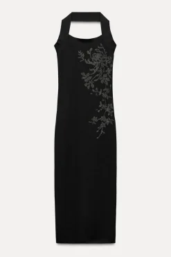 Sale VESTIDO HALTER BRILLOS PUNTO STRETCH Mujer Vestidos